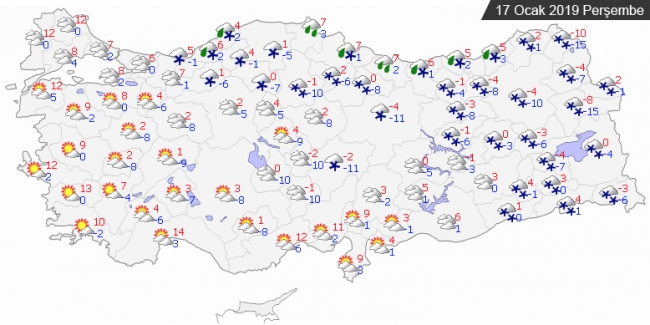 Yoğun kar ve kuvvetli fırtına uyarısı